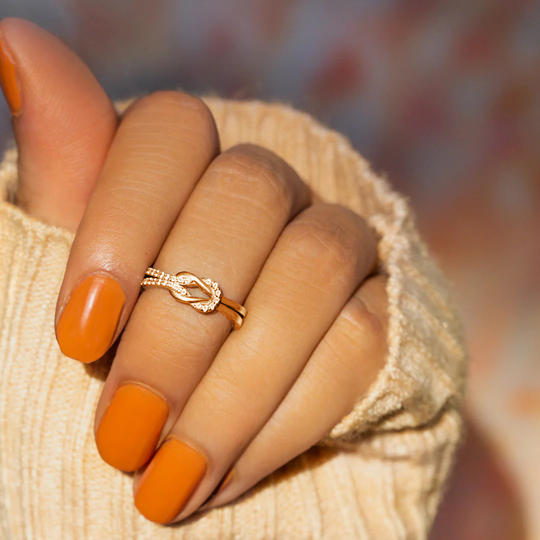 Bague Ajustable Noeud Infini - À ma soeur - Les liens éternels
