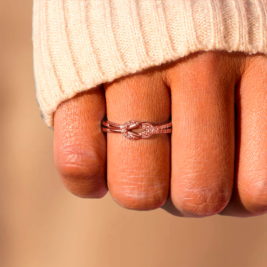 Bague Ajustable Noeud Infini - À ma meilleure amie - Les liens éternels