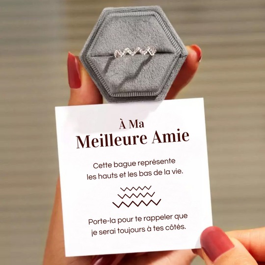 Bague Ajustable - À ma meilleure amie - Je serai toujours à tes côtés (Edition limitée)